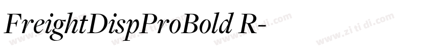 FreightDispProBold R字体转换 FreightDispProBold R字体转换